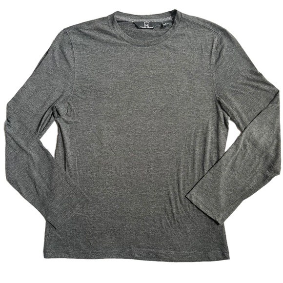 GRAY MICHAEL STRAHAN LONG SLEEVE CREWNECK TSHIRT SIZE MEDIUM - Picture 1 of 6